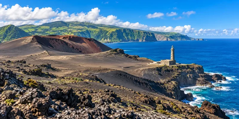 The Capelinhos lighthouse and volcano, Faial