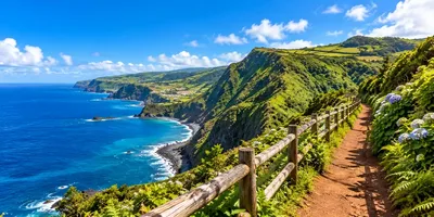 Ponta da Barca in the west