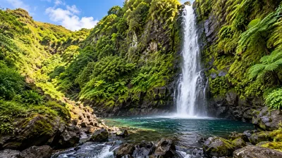 The Cascata do Aveiro waterfall