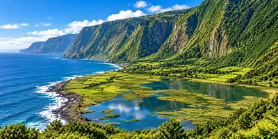 Fajã dos Cubres on the north coast