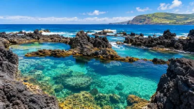 The lava-rock pools at Biscoitos